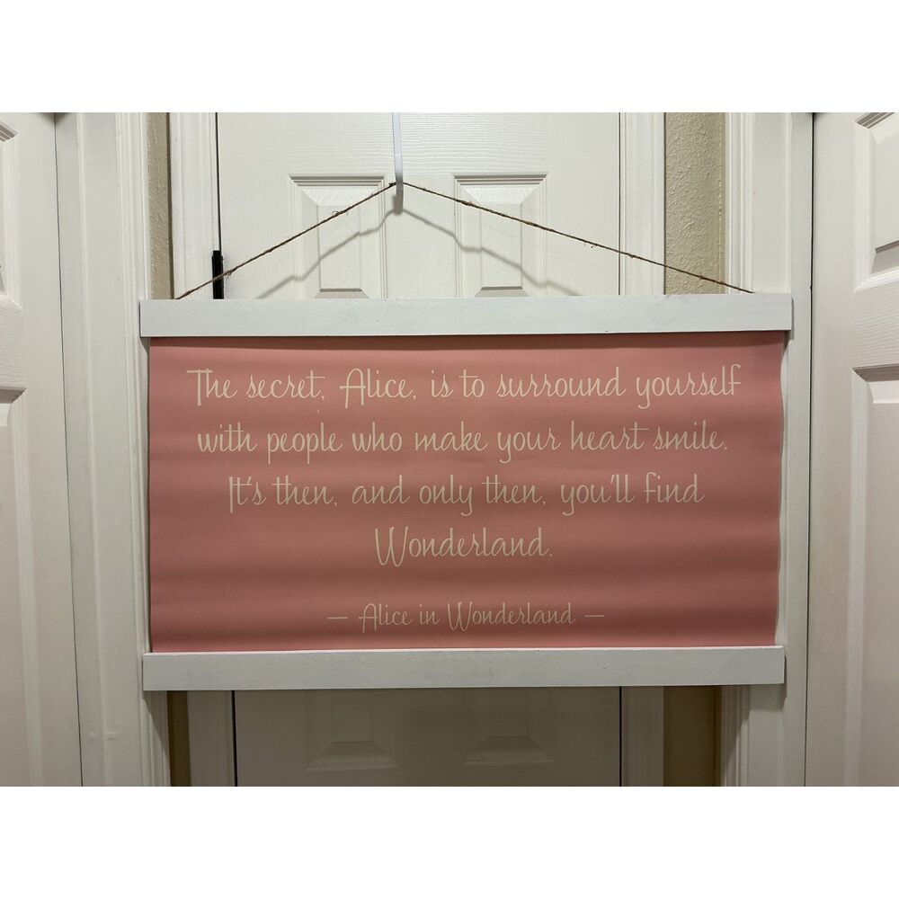 Alice in Wonderland Quote Hanging Banner